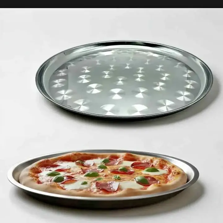 Bandeja pizzera de acero inoxidable 36 cm