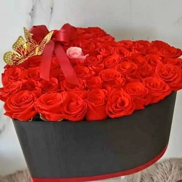 Rosas premium importadas box corazón