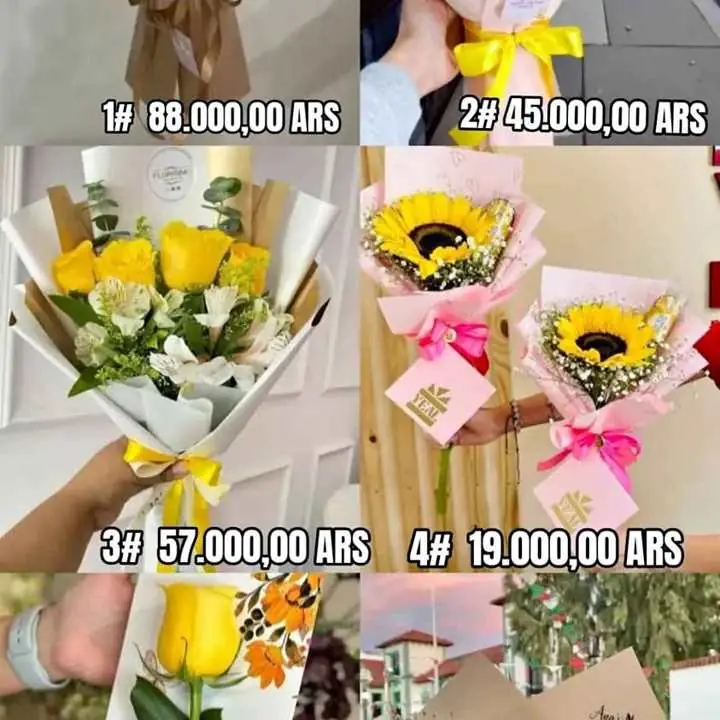 Ramos de flores amarillas para el 21 día de primavera