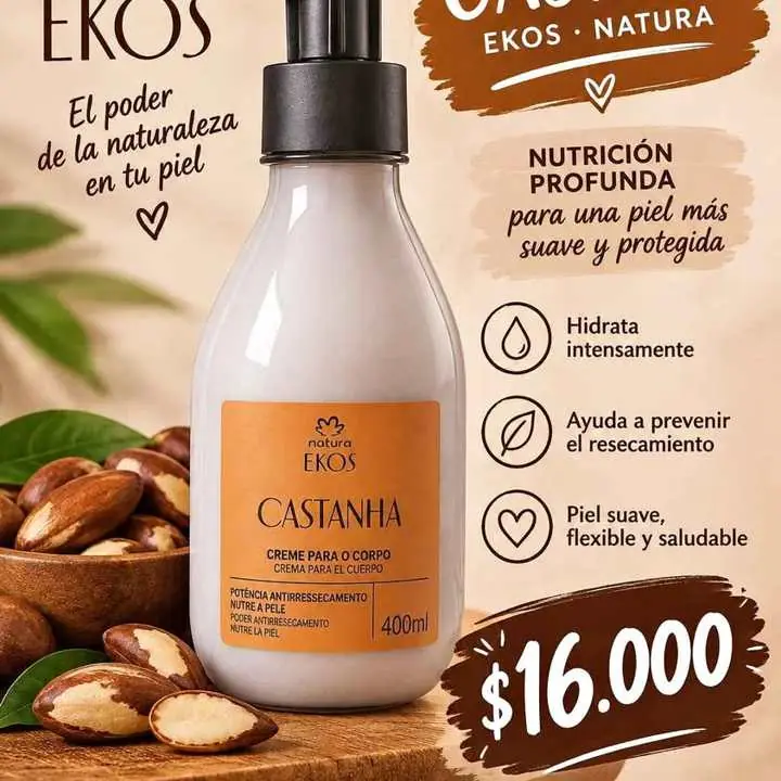 Crema corporal Natura ekos castaña