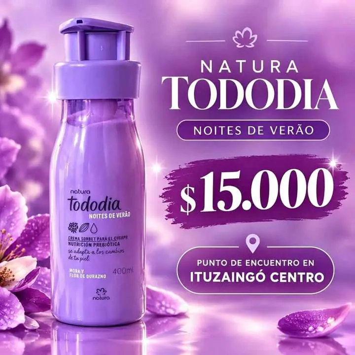 Crema corporal Natura tododia mora y flor de durazno