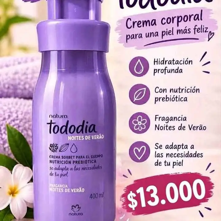 Crema corporal Natura tododia mora y flor de durazno