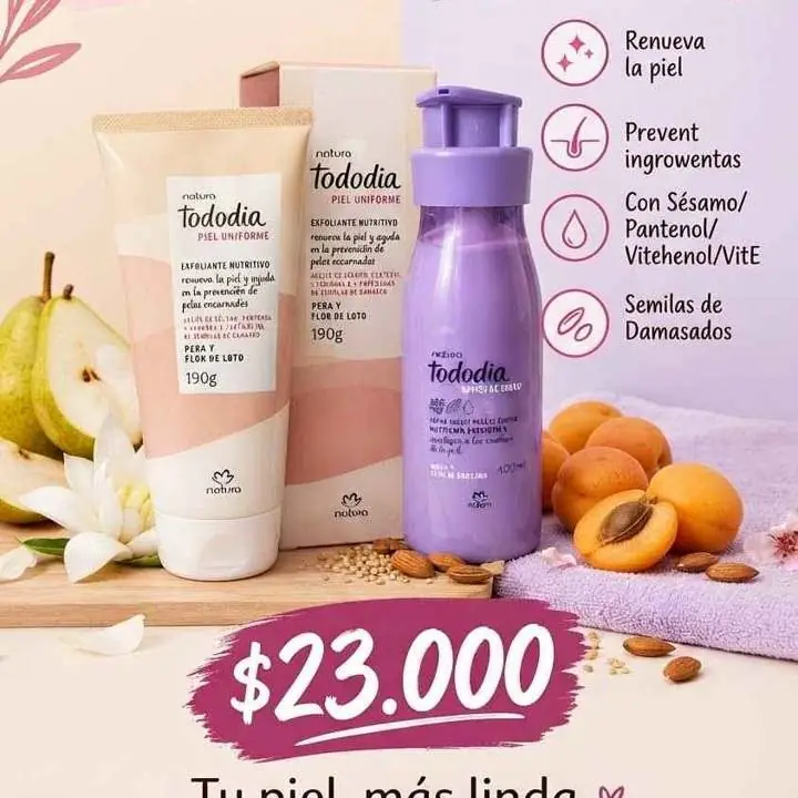 Combo Natura tododia exfoliante nutritivo y crema corporal