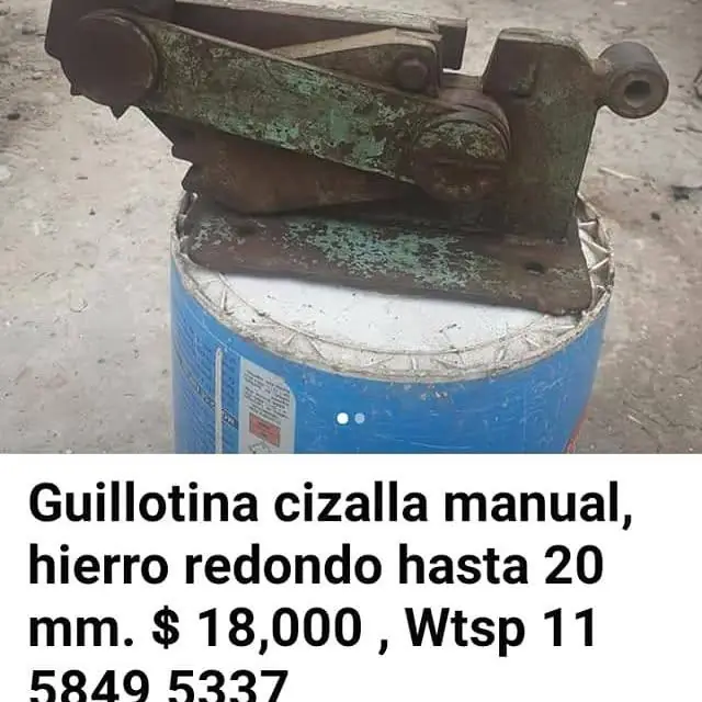 Vendo cizalla manual , corta varilla redonda hasta 20 mm. Wtsp