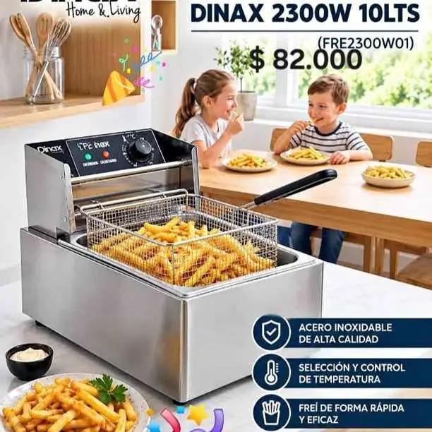 Freidora eléctrica de aceite Dinax 10 litros $ 82.000