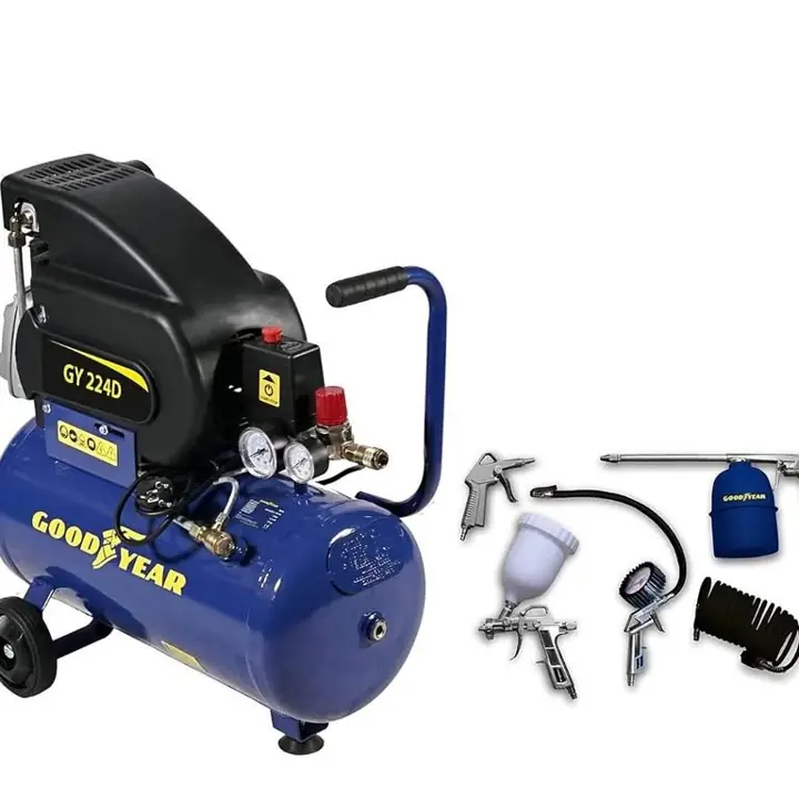 Compresor de aire goodeyear 24 Litros kit pintura y Soplado Garantía 1 año!
