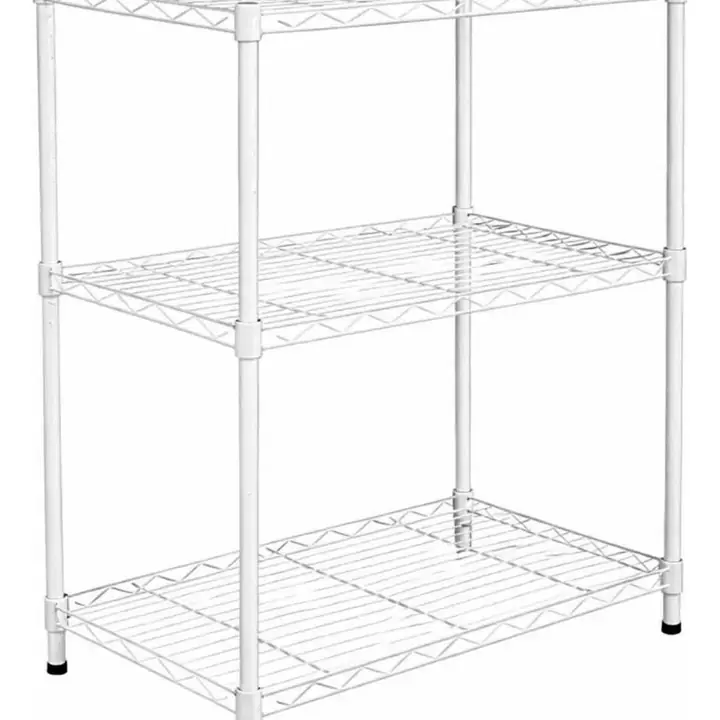 Estanteria Metalica 3 Estantes Regulables 105kg Total para Hogar Comercio 56x35x84 Color Negro