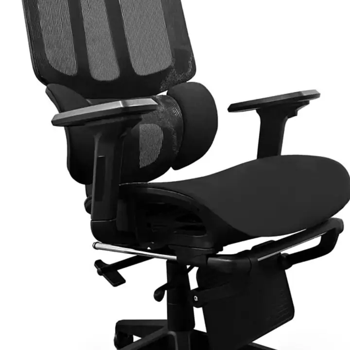 Silla Escritorio Mike PJ-W062 Color Negro con Apoya Pies Tapizado Mesh