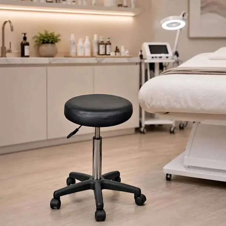 Set X2 Taburete Banqueta para Esteticas Consultorio Tatuajes Practica Giratoria Regulable