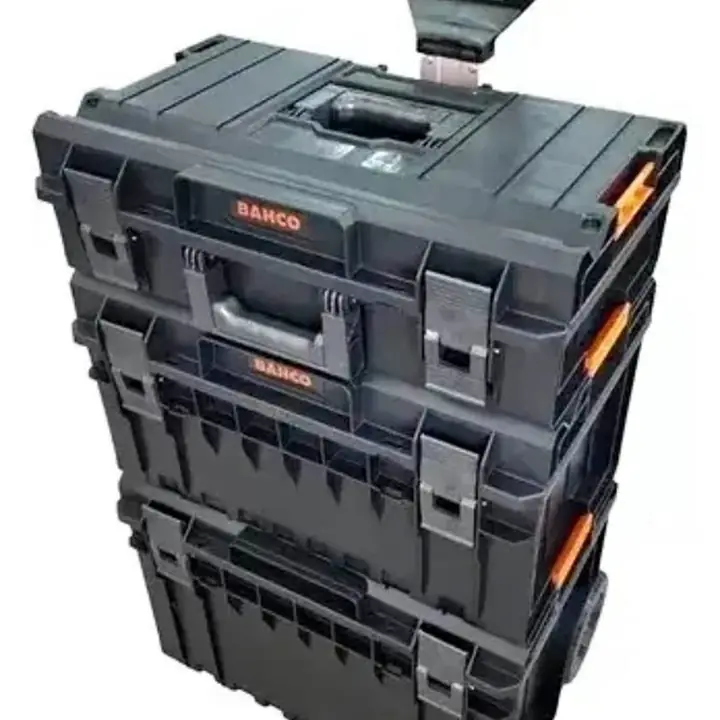 Carro Apilable Bahco Organizador 3en1 Desmontables C/ Ruedas Color Negro caja herramientas