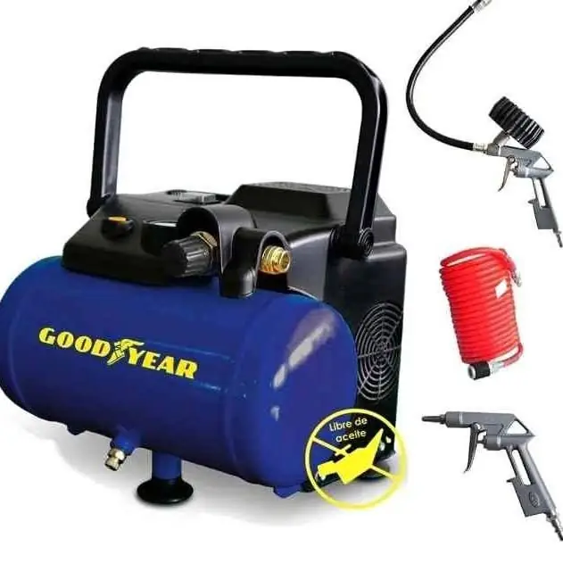 Compresor 6 litros goodyear + kit soplado 3 piezas! garantía 1 año! entrega inmediata outlet
