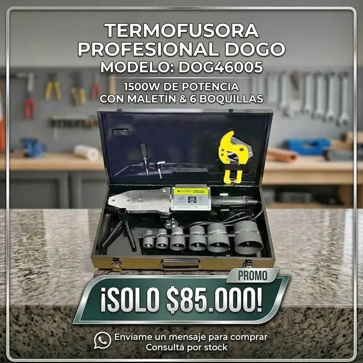 Termofusora Profesional Dogo DOGW con Maletín 6 Boquillas