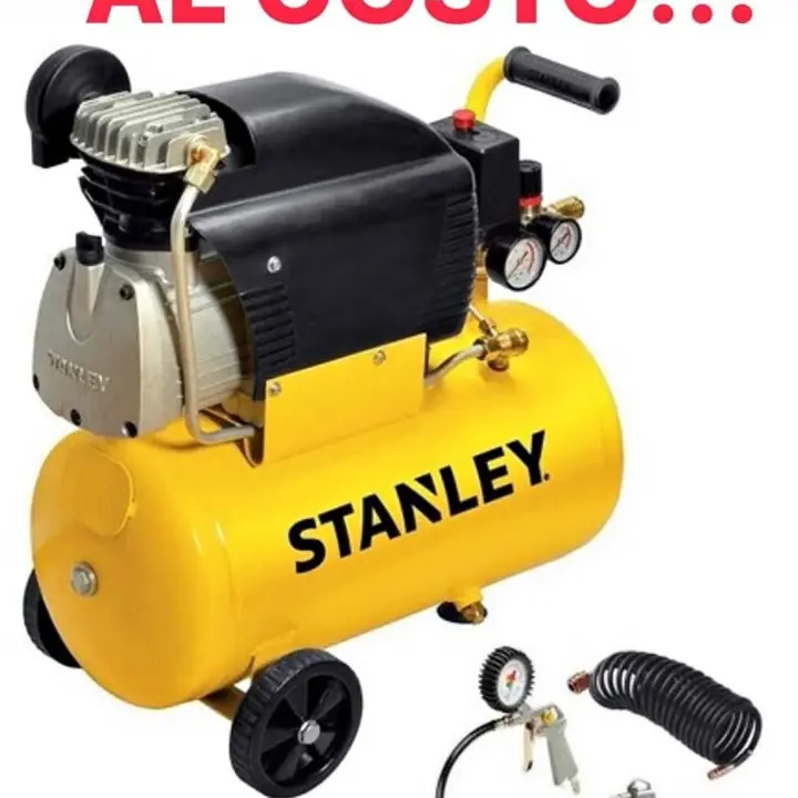 Compresor de Aire Stanley 24l 2hp Pintar Inflar + Kit Acc