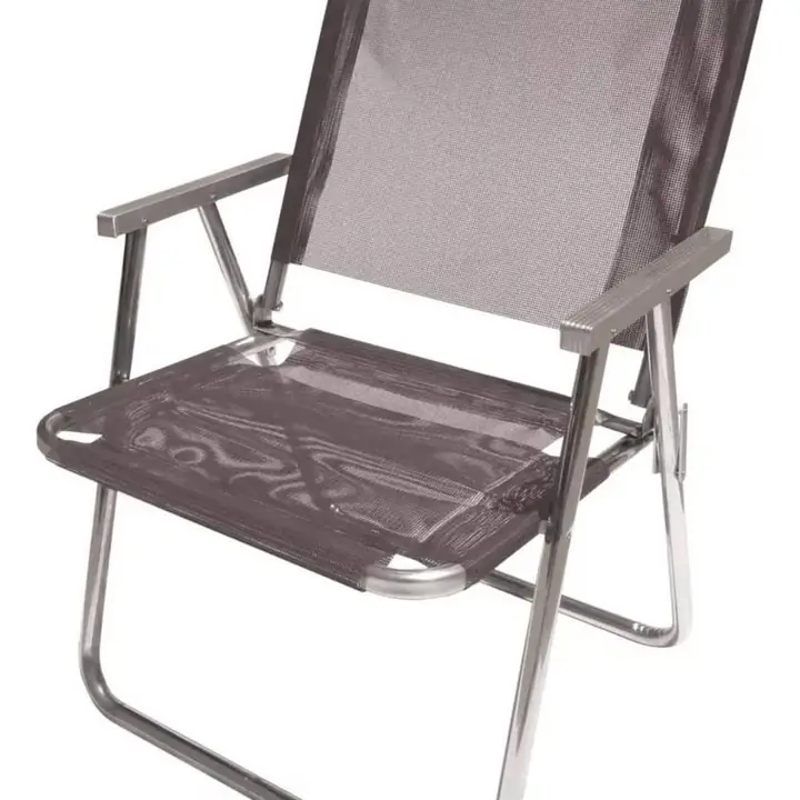 Reposera de Aluminio Botafogo 1 Posicion Hasta 130kg Colores Gris y en color Negro! Entrega Inmediat