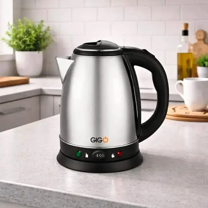Pava Electrica Gigo con Corte Automatico para Mate / Cafe Acero Inoxidable 1.8 Litros