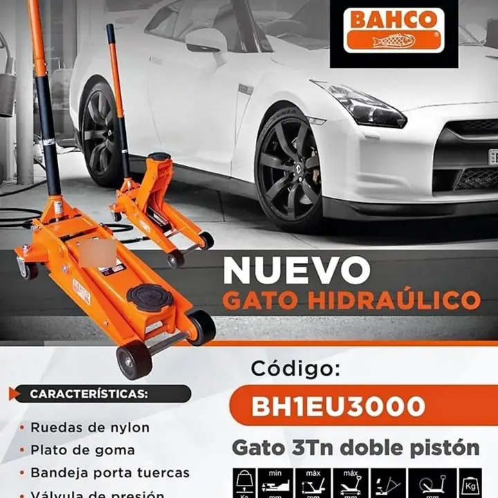 Crique Bahco Hidraulico Carrito Gato Bahco 3 Tn Bh1eu3000