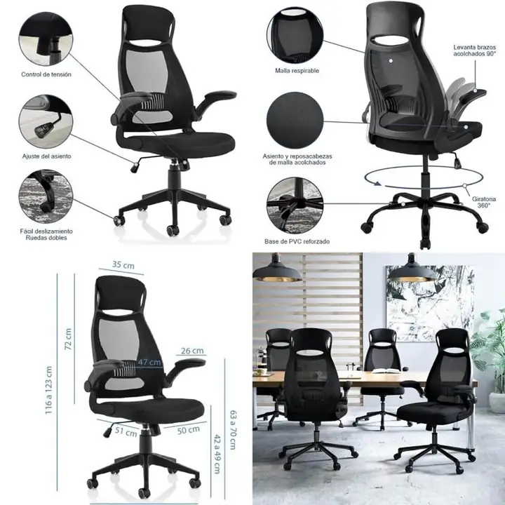 Silla Escritorio Luca Oficina Apoya Cabeza Ergonomica Importadas! Entrega Inmediata! Envíos!