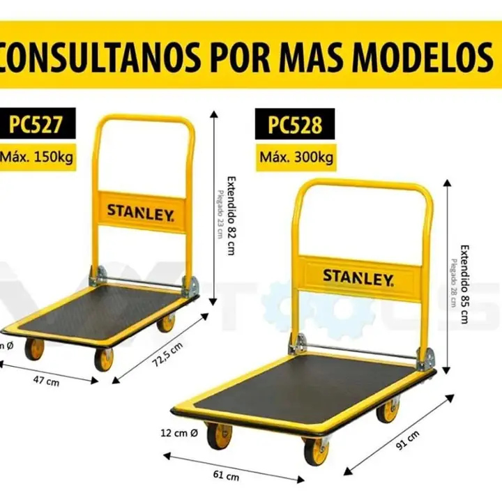 Carro plataforma Stanley acero MAX.300KG