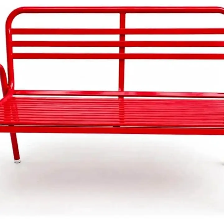 Banco con Respaldo de Caño Reforzado Plaza Jardín 125cm