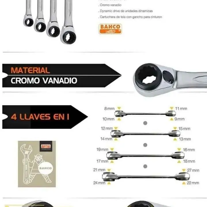 Set Bahco S4rm/4t Juego Llaves Combinadas Crique 16 Medidas! entrega inmediata! envios!