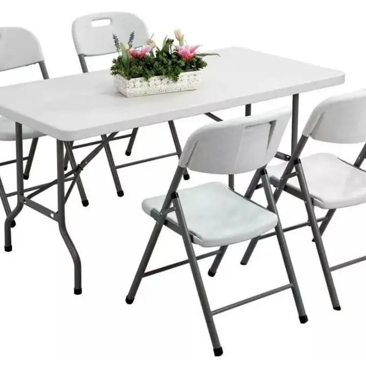 Combo Mesa Plegable 1.80mts + 4 Sillas Camping ! las mejores del mercado!
