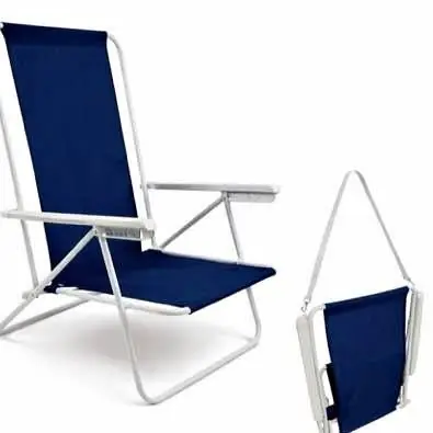 Reposera 5 Posiciones Apoya brazos Plastico | Material: Acero + Tela oxford | Medidas: 54 50 70cm