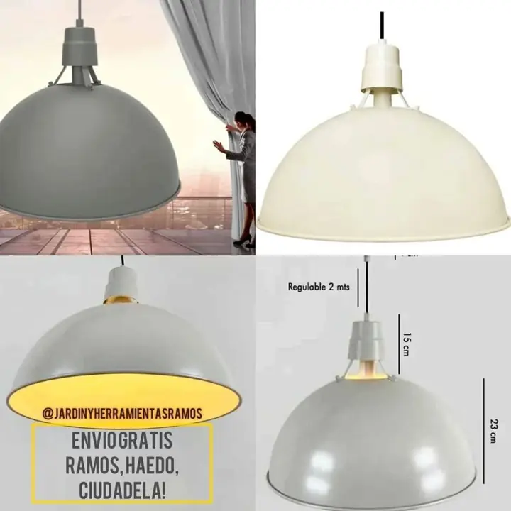 Lampara Colgante Retro Vintage Galponera Diametro 52CM. importadas! envios!