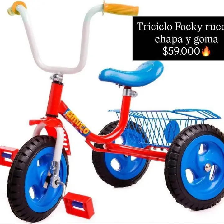 Triciclo Focky ruedas chapa y goma día del niño!