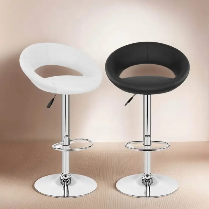Banquetas Altas Regulables Taburetes Desayunador Cocina Barra Color Negro o Blanco