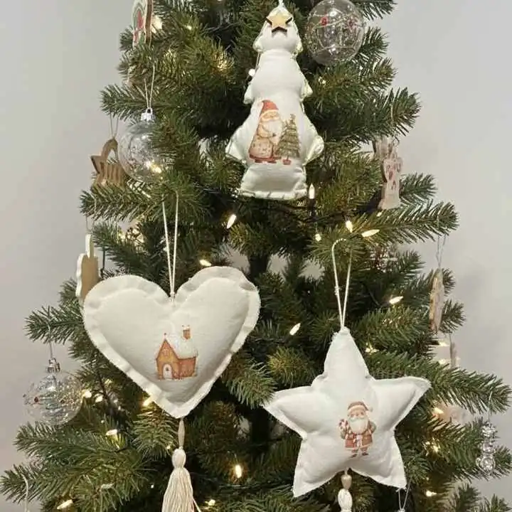 Borlas navideñas rústicas