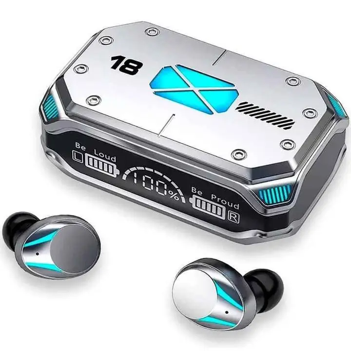 Auricular M41X c/ power bank diseño metalizado