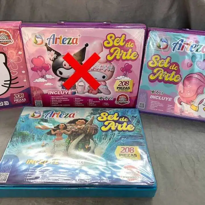 Set de arte 208 piezas kawaii