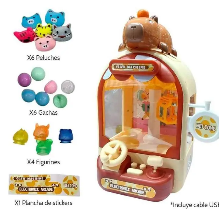 Maquina de peluches diseño capibara