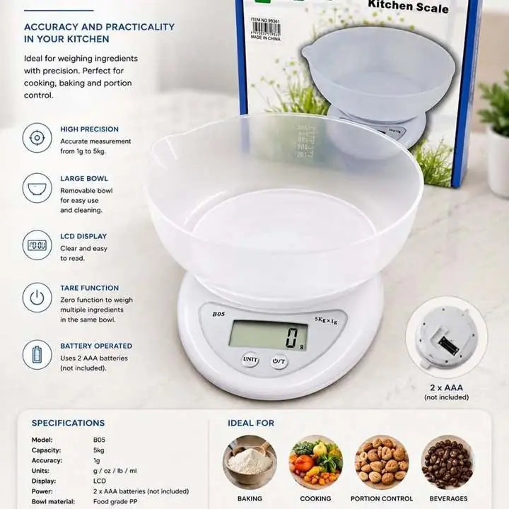 Balanza cocina con bowl (nuevos en caja)