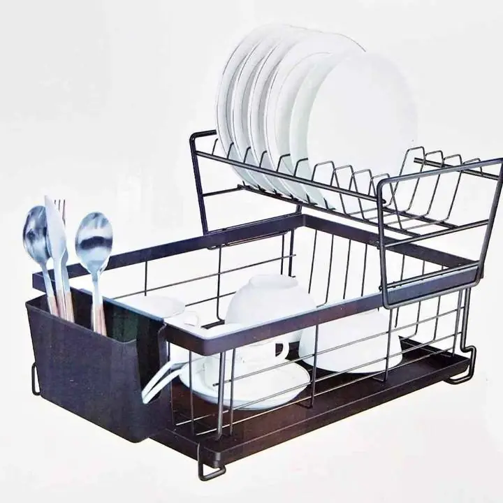 Seca platos doble C/cubiertero (nuevos en caja)