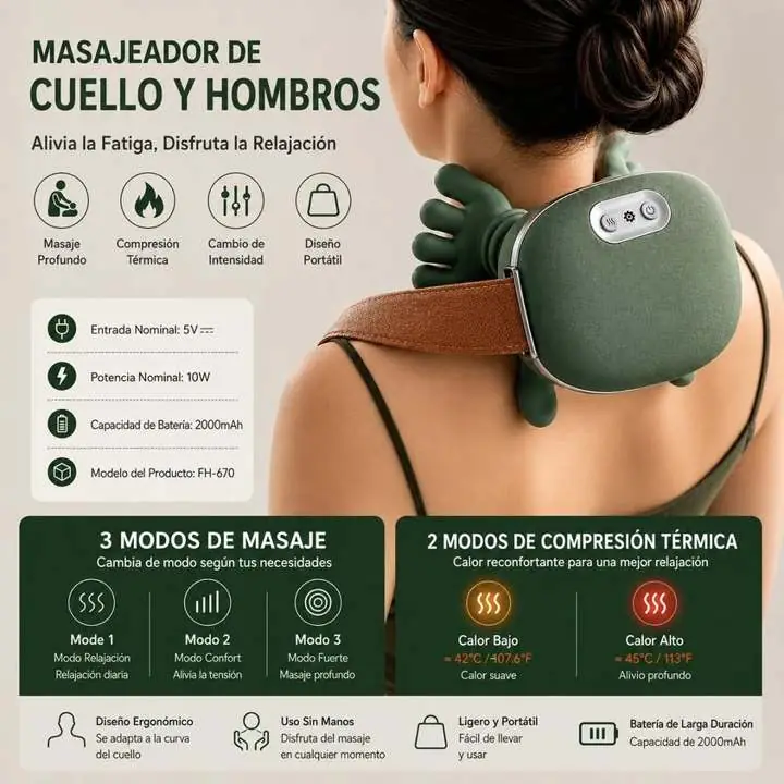 Masajeador cervical/cuello forma de mano (nuevos en caja)