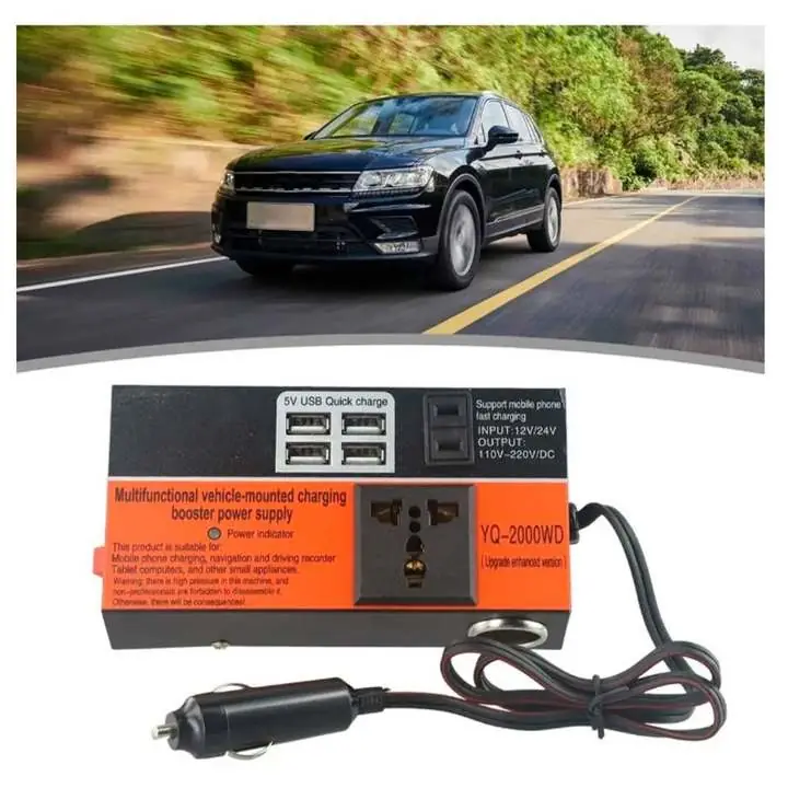 INVERSOR12v a 220 para auto tmb USB x 4 salidas (nuevos en caja)