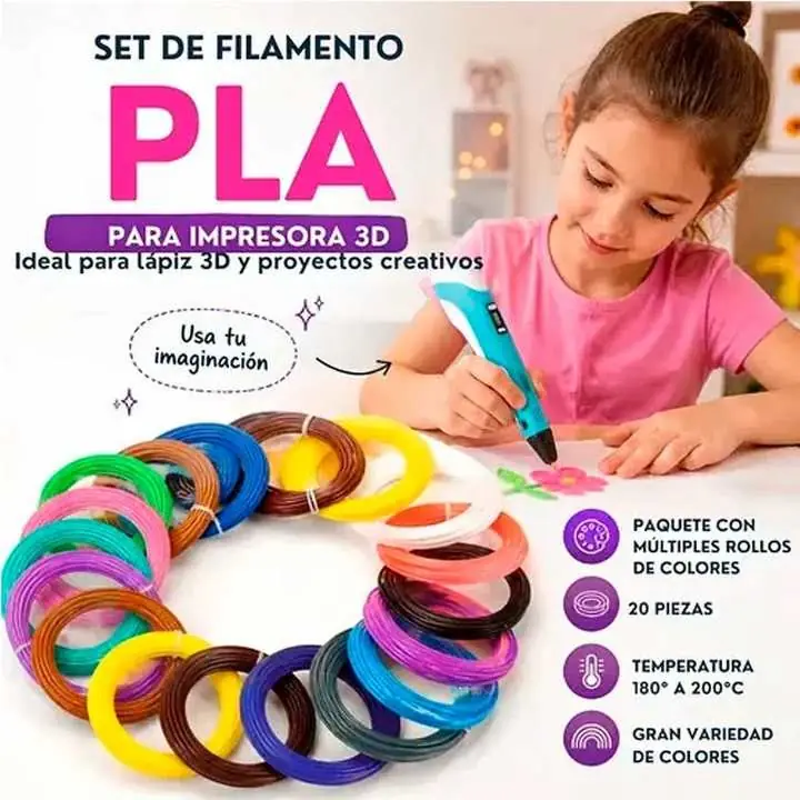 PACKx20 filamento para lapiz 3D