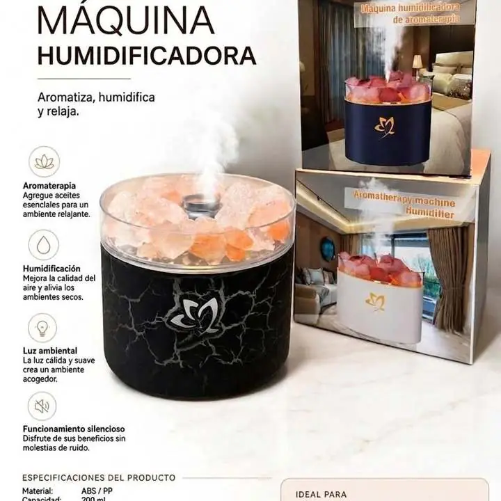 Humidificador con piedras sal himalaya (nuevos en caja)