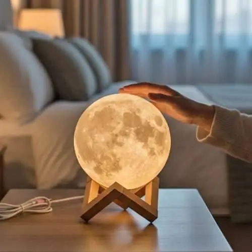 Velador luna luces RGB