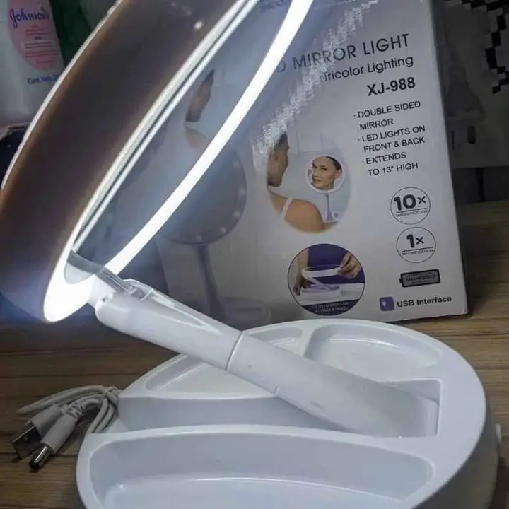 Doble espejo con luz led! Nuevos en caja