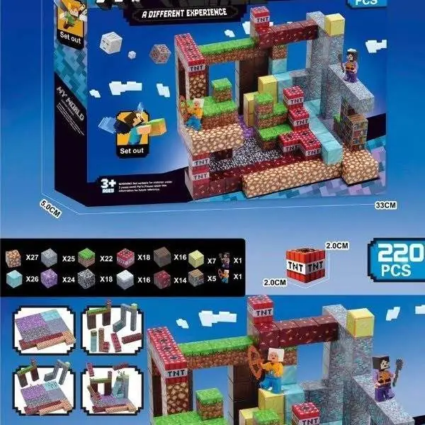 Bloques magneticos minecraft originales (nuevos en caja)! x 220PCS