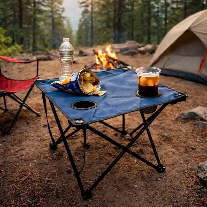 Mesa plegable de camping C funda