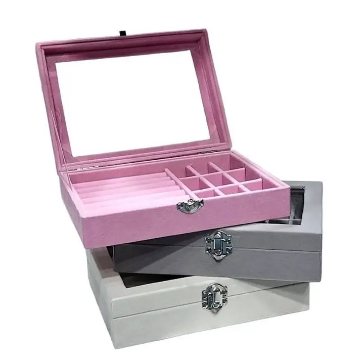Caja organizador de maquillaje con alhajero