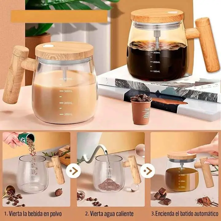 Vaso mezclador automatico de vidrio