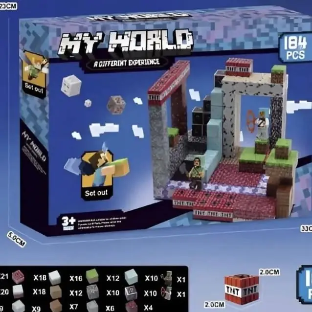 Bloques magneticos minecraft x 184 pcs(nuevos en caja!)