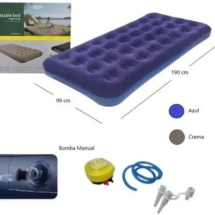Colchon inflable + inflador manual (nuevos en caja)
