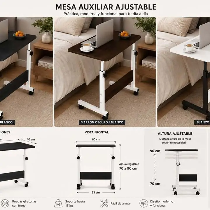 Mesa arrimadora cama sillon desayuno (nuevos en caja)