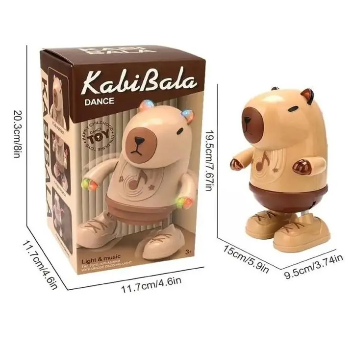 Capybara que baila (música y luz)