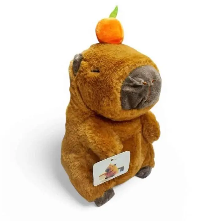 Peluche capibara C/ naranja